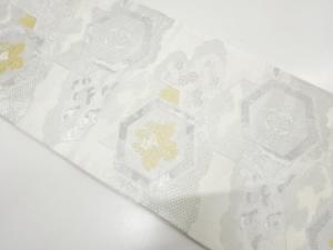 亀甲に桐・華紋織り出し　袋帯
